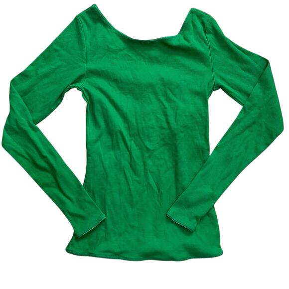Y2K Sahalie Babydoll Henley Top Green Womens XS Cottage Boho Bella Swan Lace - Picture 4 of 5